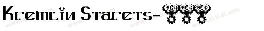 Kremlin Starets字体转换